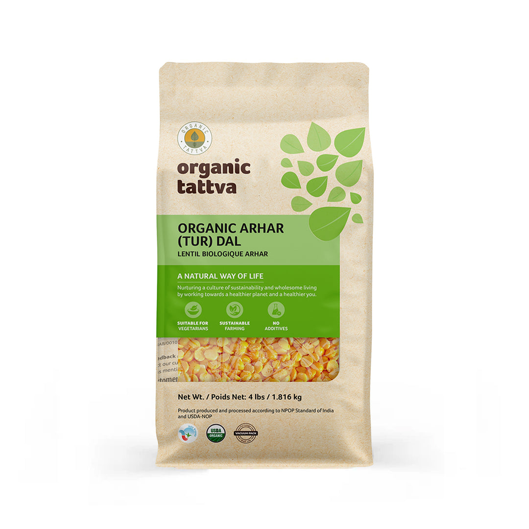 Organic Toor Dal 4 lbs Pack of 6