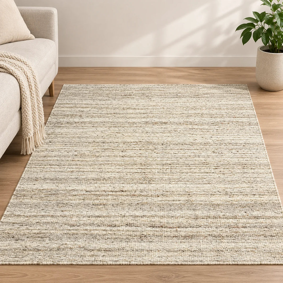 Area Rug | Natural Wool & Bamboo Silk Handloom Rug | 7mm