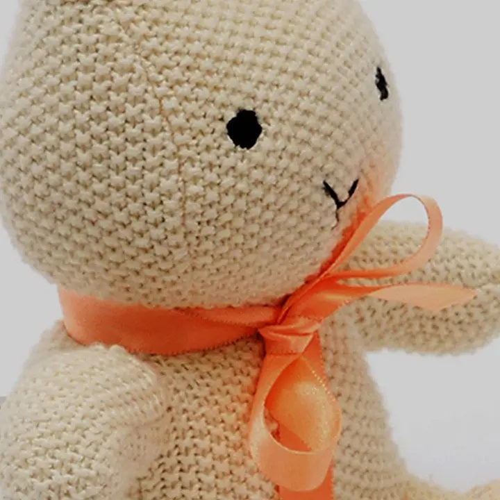 Handmade Cotton Knitted Bunny Plush Toy for Babies & Kids