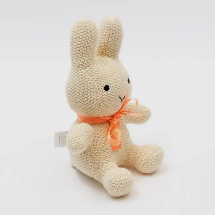 Handmade Cotton Knitted Bunny Plush Toy for Babies & Kids