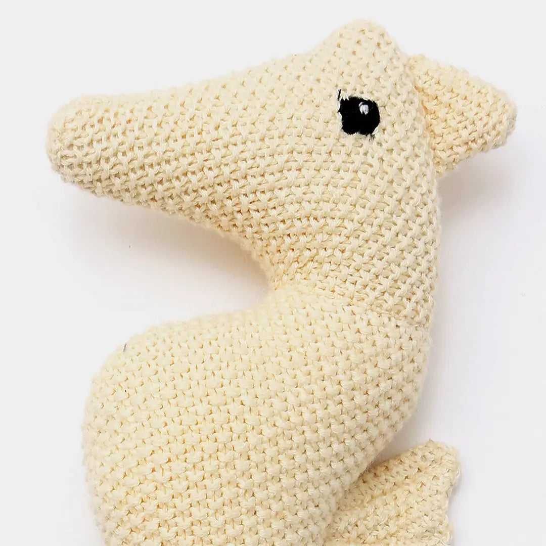 Handmade Cotton Knitted Seahorse Plush Toy for Babies & Kids