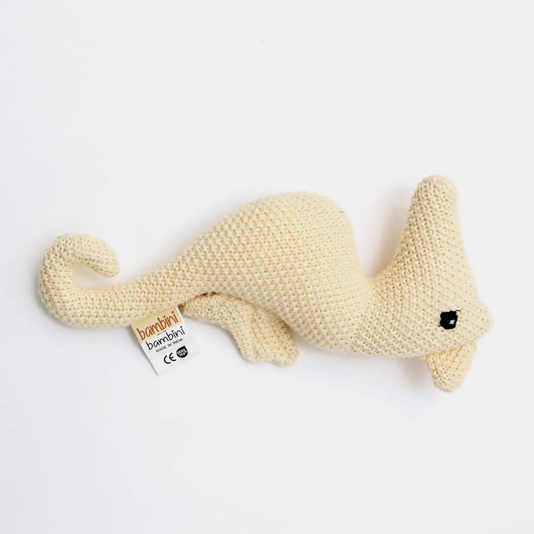 Handmade Cotton Knitted Seahorse Plush Toy for Babies & Kids