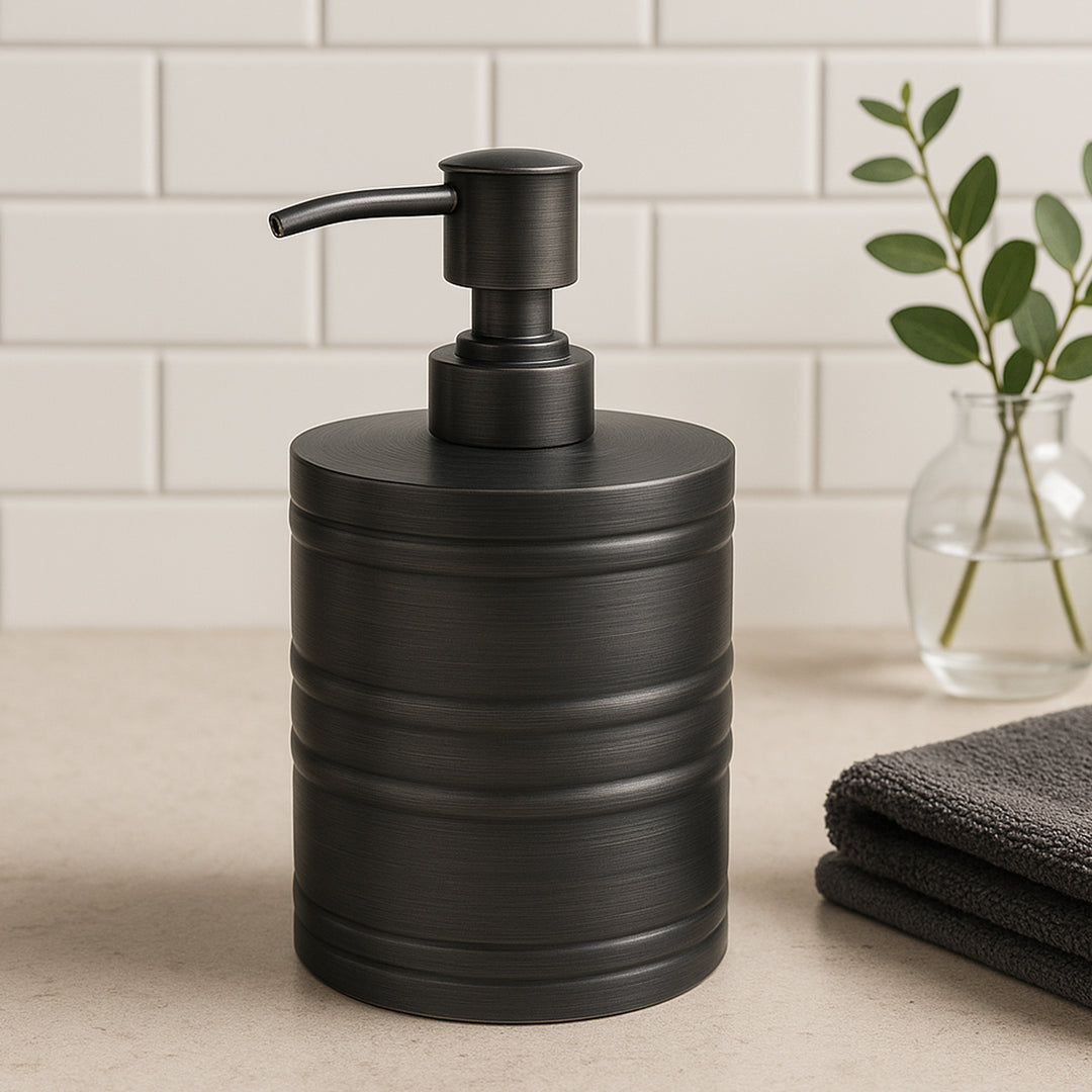 Stainless Steel Liquid Soap Dispenser Pump Bottle | Bathroom Vanity & Kitchen Sink,Holds Soap,Lotion & Sanitizer | Orb