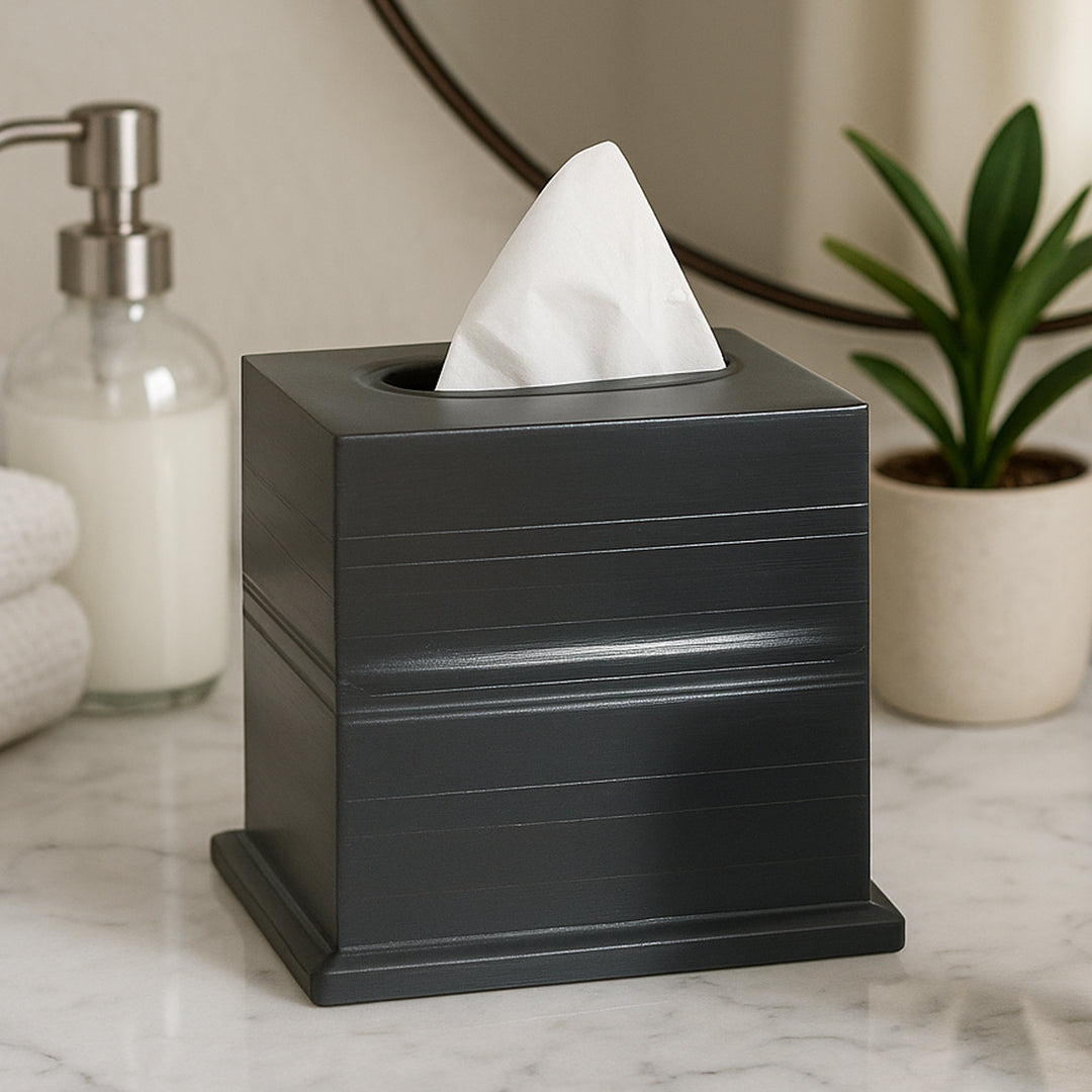Tissue Box | Stainless Steel Square Facial Tissue Box Holder | Oil Rubbed Bronze Finish