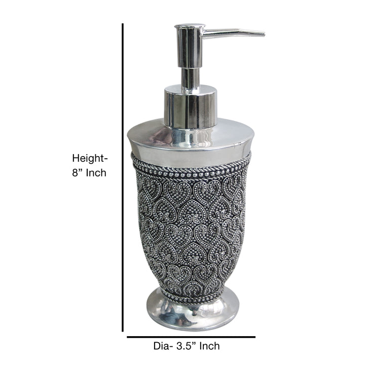 Stainless Steel Liquid Soap Dispenser Pump Bottle | Bathroom Vanity & Kitchen Sink,Holds Soap,Lotion & Sanitizer | Chrome
