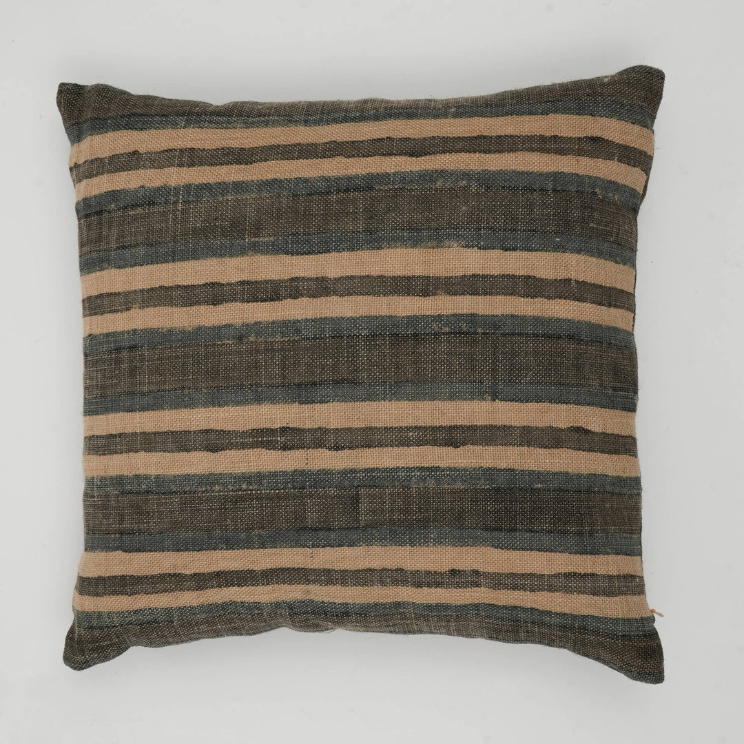 Reversible Stripe Woven Throw Pillow 18x18"