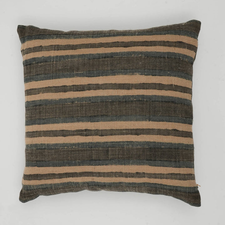 Reversible Stripe Woven Throw Pillow 18x18"
