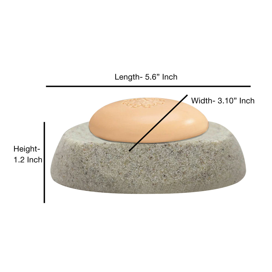 Resin Soap Saver Dish, Bar Holder Tray for Bathroom Counter, Shower, Kitchen Sponges, Scrubbers, 5" x 3.5" x 5", Resin