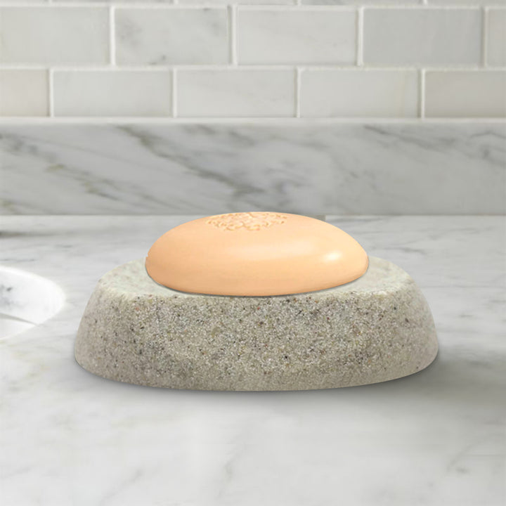 Resin Soap Saver Dish, Bar Holder Tray for Bathroom Counter, Shower, Kitchen Sponges, Scrubbers, 5" x 3.5" x 5", Resin