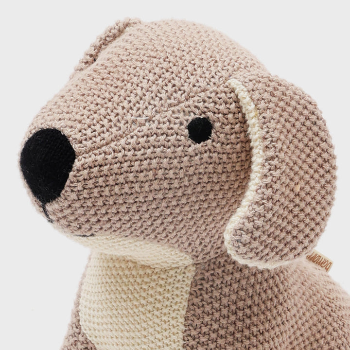 100% Cotton Knitted Stuffed Puppy Soft Toy