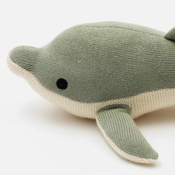 Handmade Cotton Knitted Dolphin Plush Toy for Babies & Kids