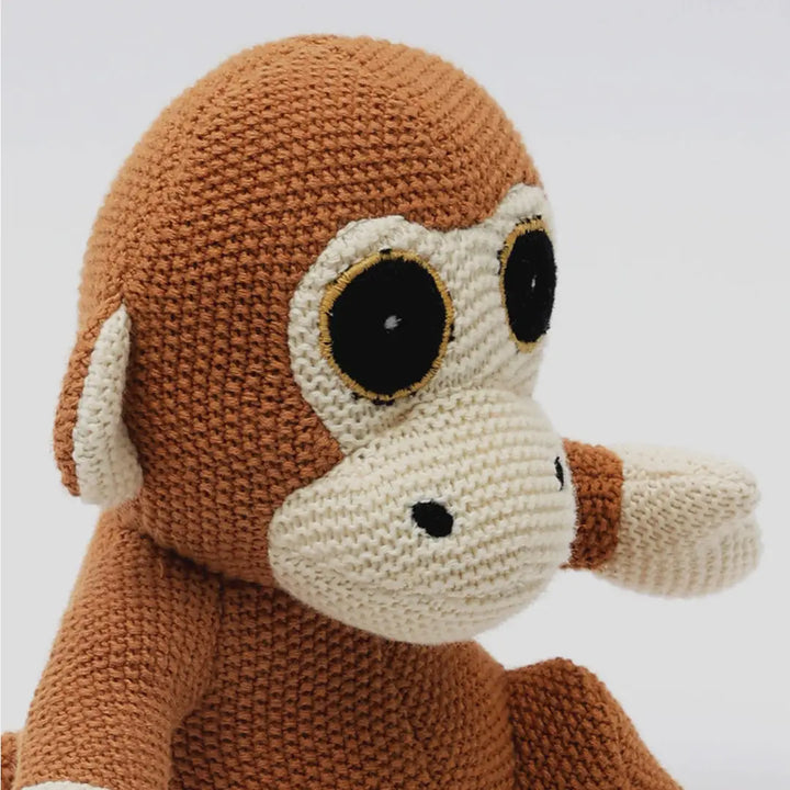 Handmade Cotton Knitted Soft Monkey Plush Toy | Fun & Cuddly | Stuffed  Animal Toy | Ideal for Kids & Decor