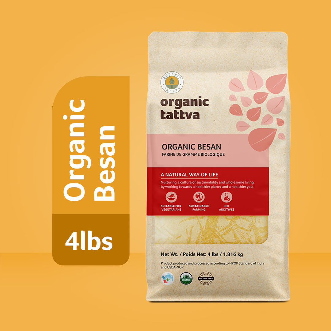 Organic Besan 3 lbs Pack of 6