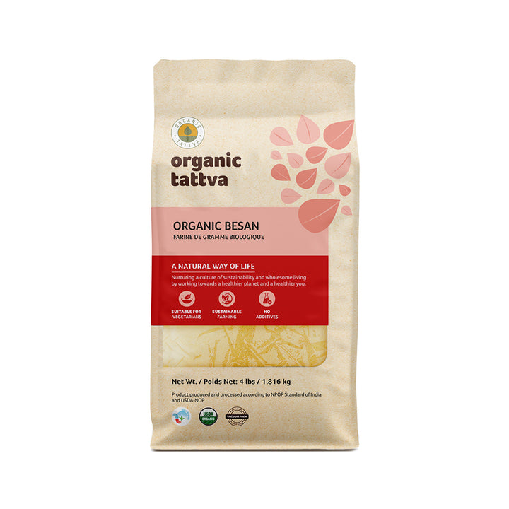 Organic Besan 3 lbs Pack of 6