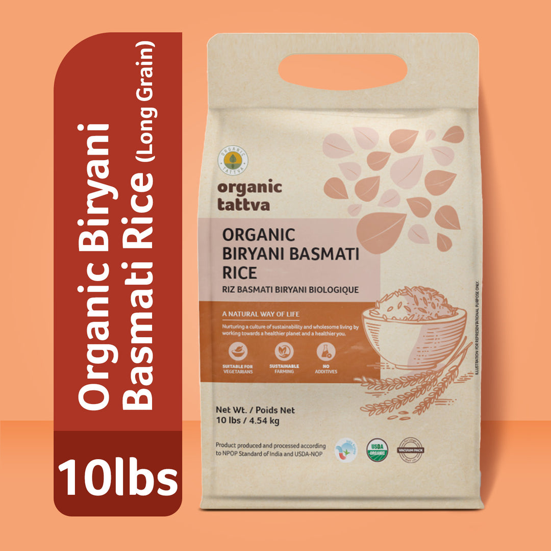 Organic Biryani Basmati Rice 10 lbs Pack of 4
