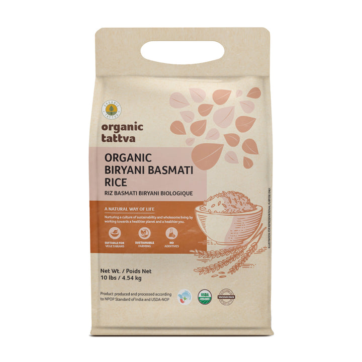 Organic Biryani Basmati Rice 10 lbs Pack of 4