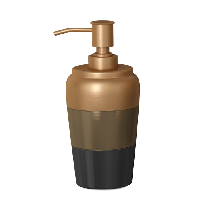 Liquid Soap & Lotion Dispenser Pump for Bathroom and Kitchen Countertops, Metal with 3 Tone Copper Finish