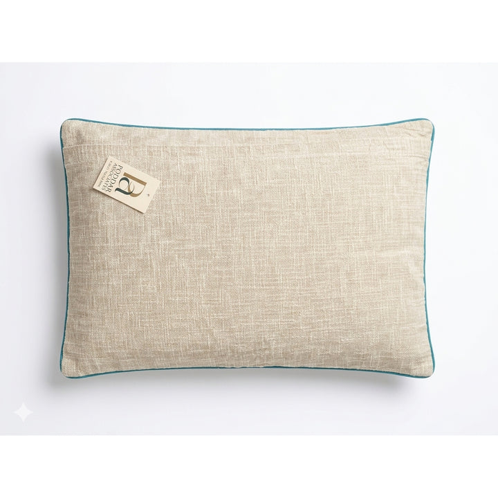 Embroidered Peacock Decorative Pillow with Filler, 16x24x6"