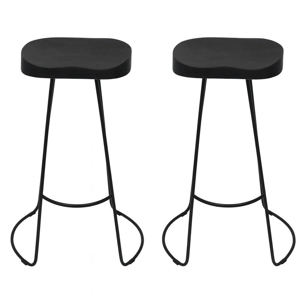 Bar Stool | Black Finish | 31" Height | Set of 2