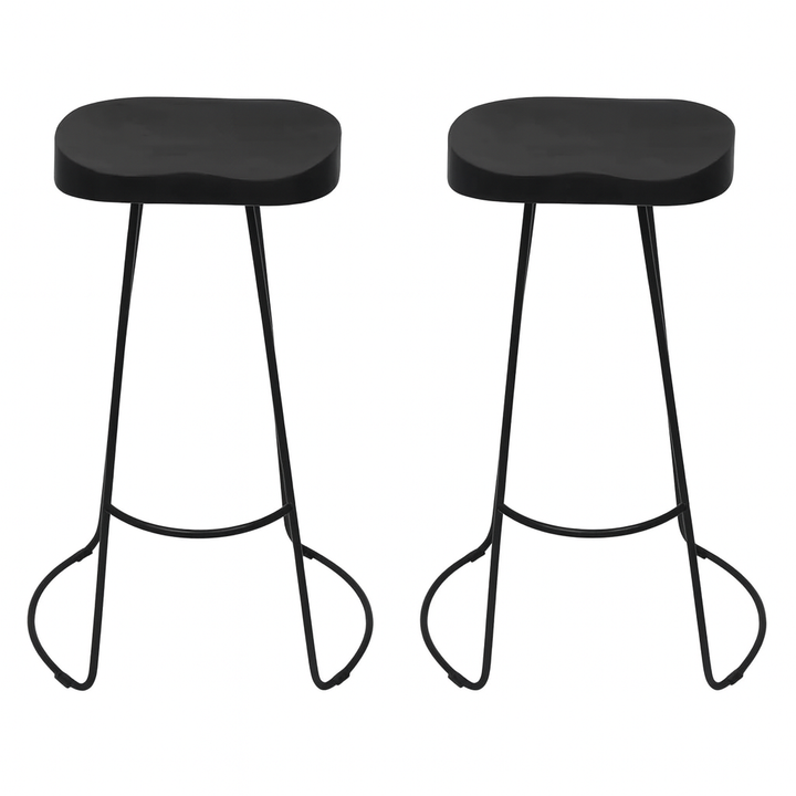 Bar Stool | Black Finish | 31" Height | Set of 2