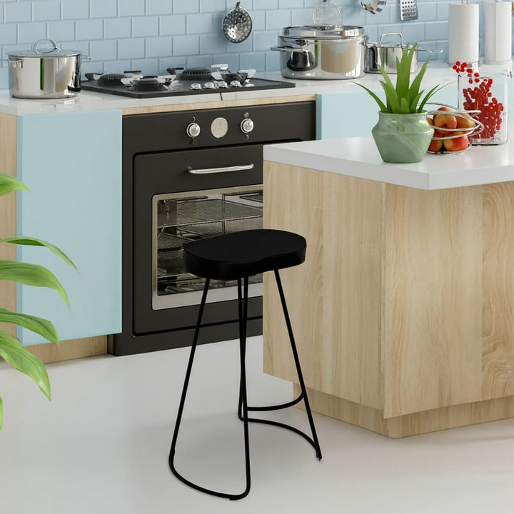 Bar Stool | Black Finish | 31" Height | Set of 2