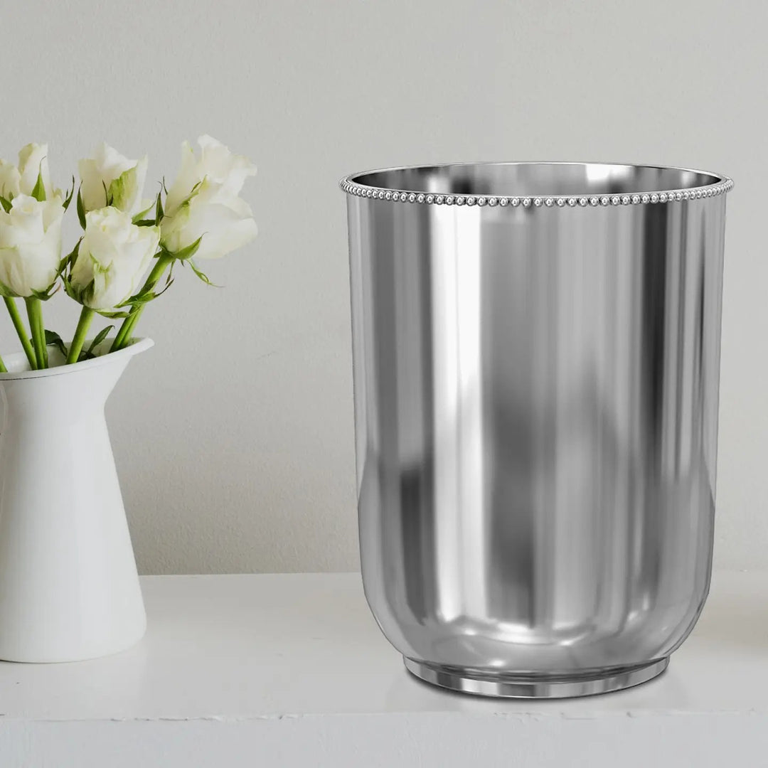 7 Qt Stainless Steel Bathroom Wastebasket | Rust-Resistant Trash Bin