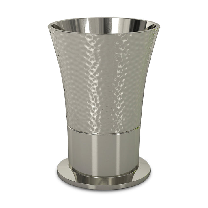 Stainless Steel Bathroom Tumbler Cup | Decorative Rinse Cup,Drinking Glass,Toothbrush & Makeup Brush Holder for Vanity Countertops,Sink & Desk | Shiny