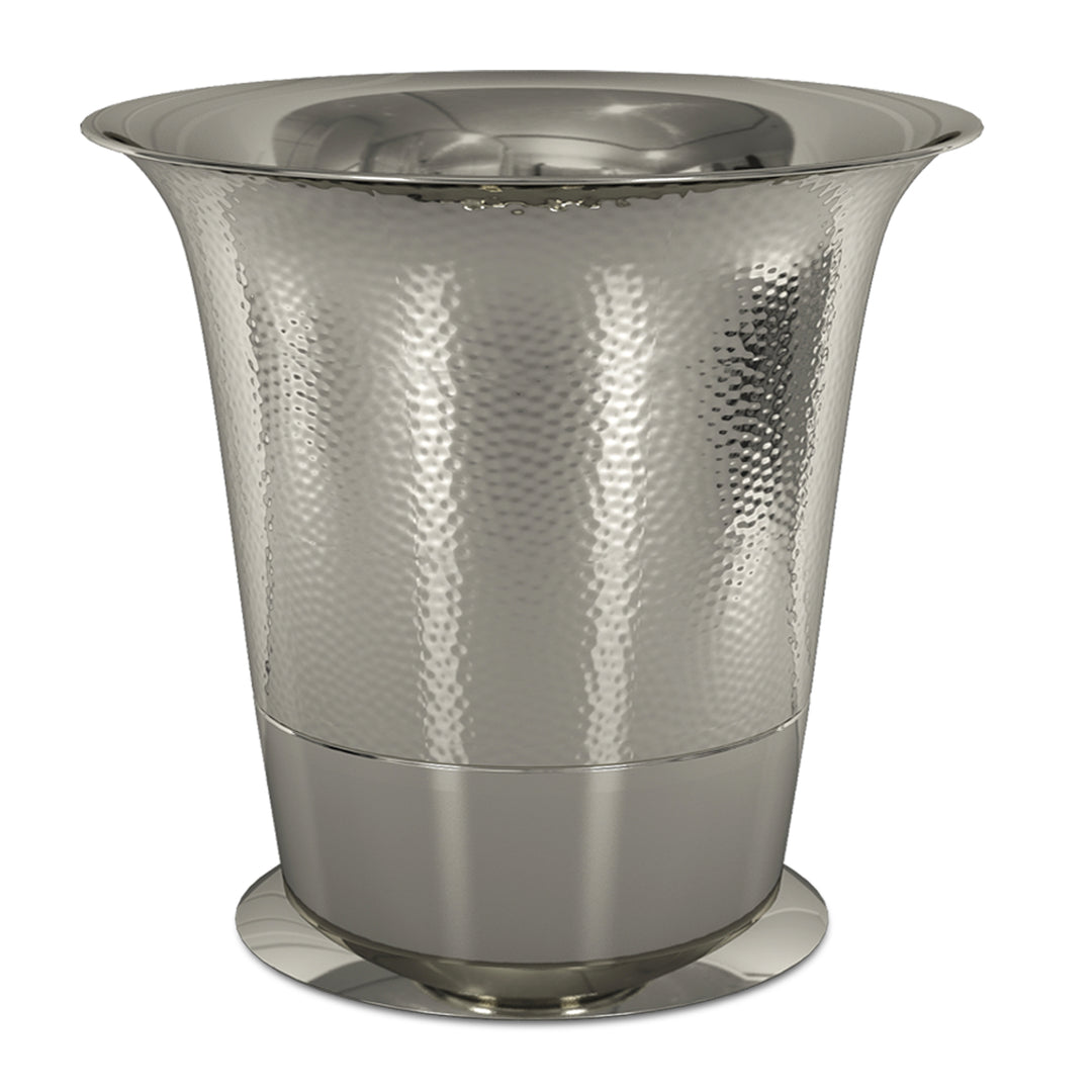 Stainless Steel Wastebasket, 7Qt, Shinny Nickel Finish