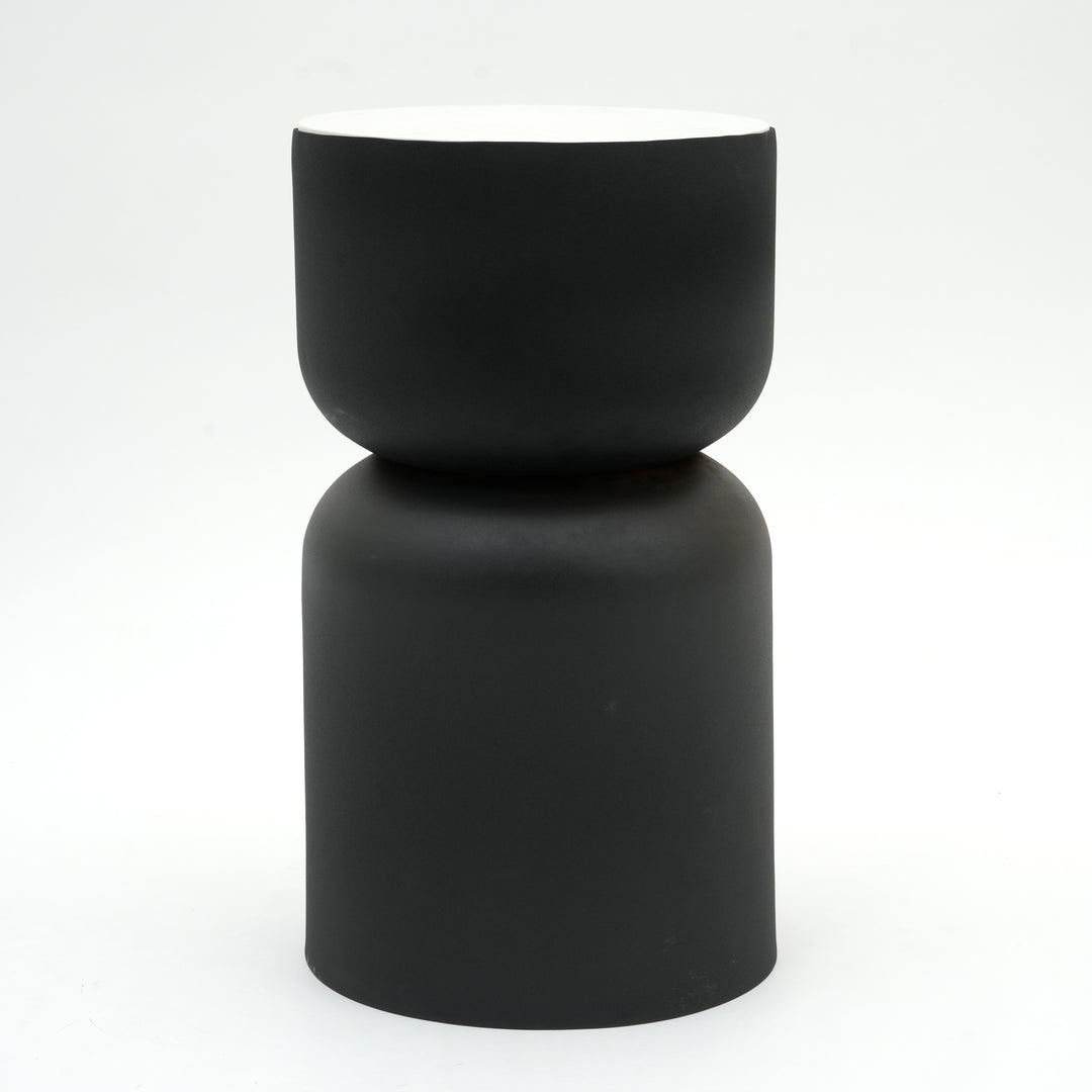 White Marble Side Table | Black Metal Frame | Modern End Table | Stylish Living Room Accent