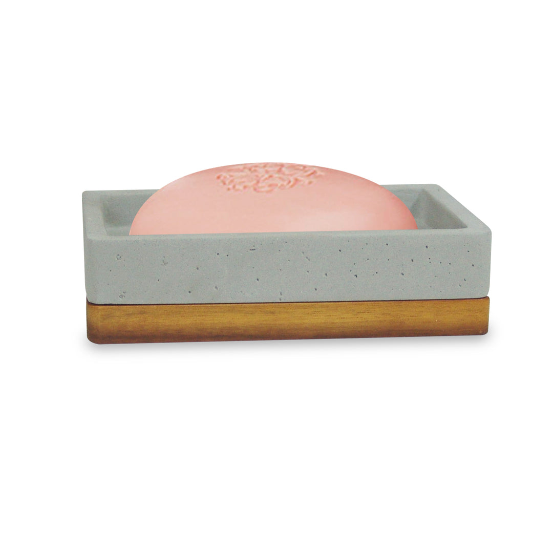 Soap Dish for Bathroom Counter,Shower & Kitchen | Grey Stone/Brown