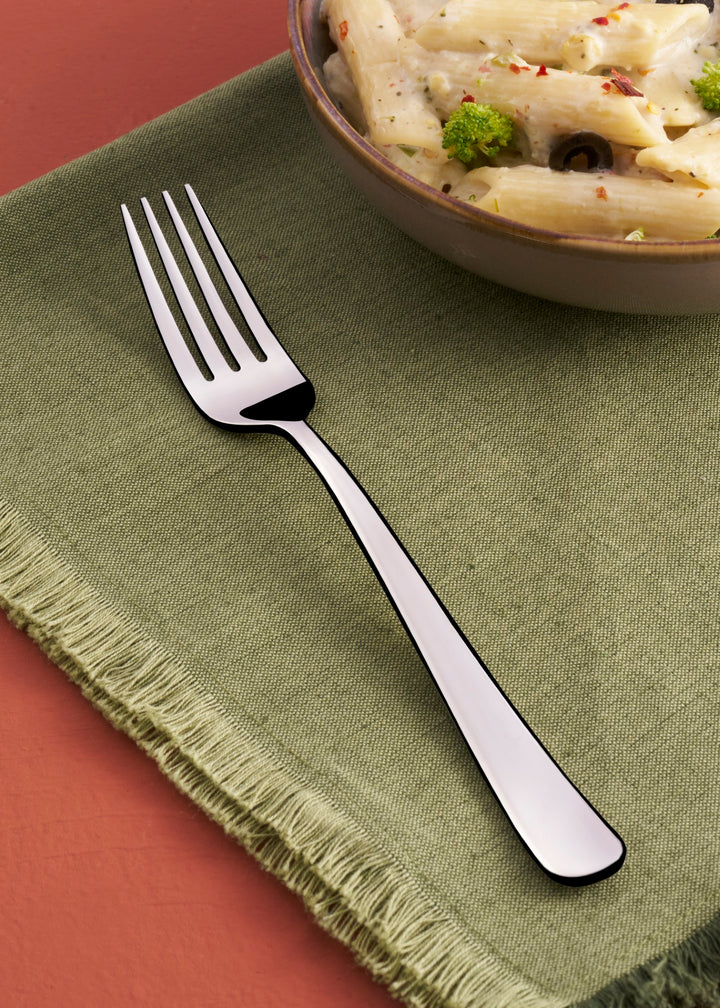 Stainless Steel Dinner Fork Set of 12 | 8.2", Silver