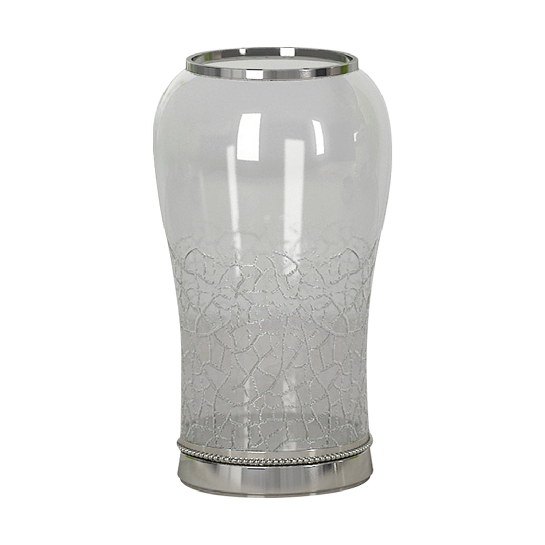 Toothbrush Holder | Compact Multi Slot Holder for Toothbrushes, Razors & Makeup Accessories  | Crackle Glass