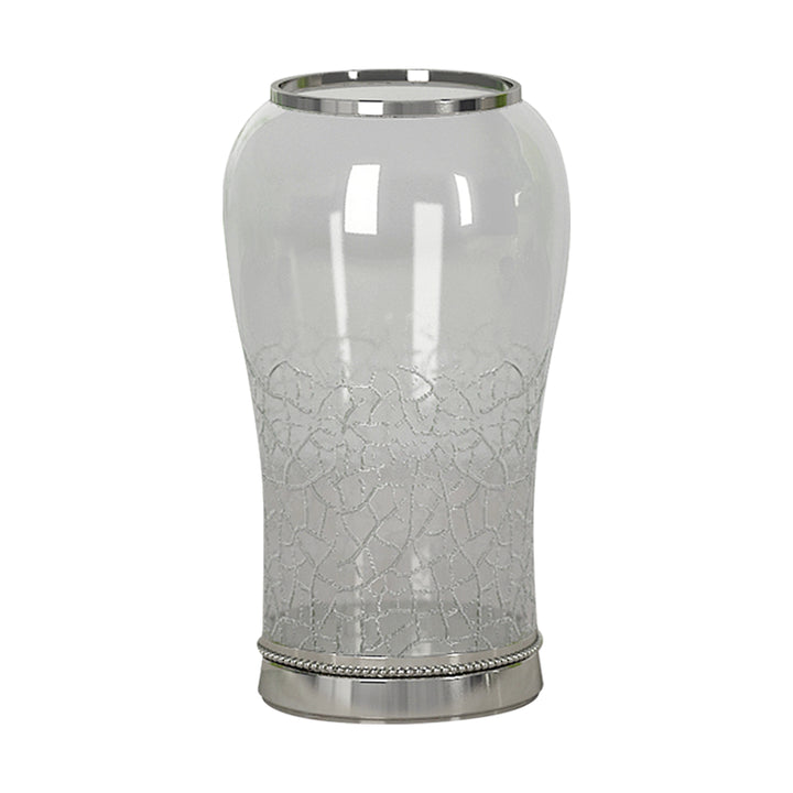 Toothbrush Holder | Compact Multi Slot Holder for Toothbrushes, Razors & Makeup Accessories  | Crackle Glass