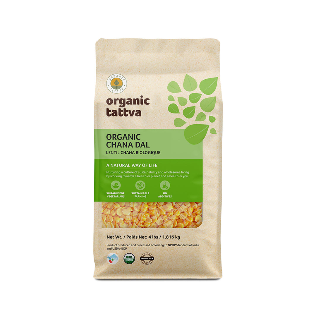 Organic Chana Dal 4 lbs Pack of 6