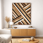 Abstract Wall Décor | Hairon Leather Wall Accent | Unique Leather Wall Art for Modern Home Interiors