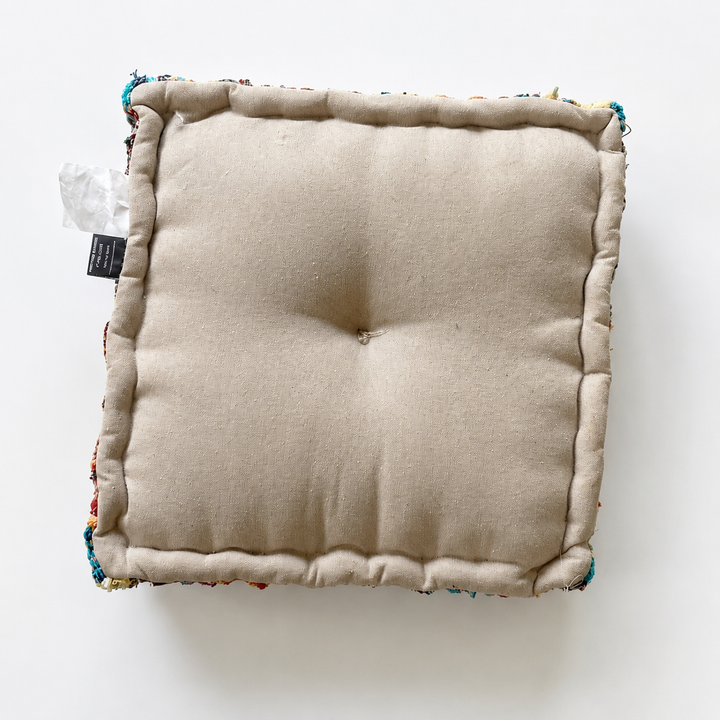 Pouf Ottoman, 20x20x14" Handmade Floor Cushion Puff Seat