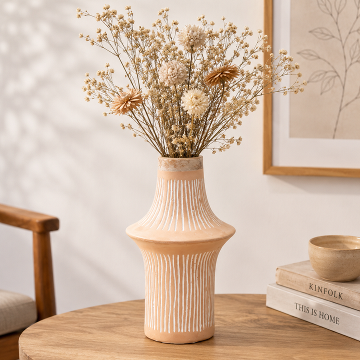 Handcrafted Ecomix Vase | Eco Friendly Decorative Vase (17” / 13.5”)