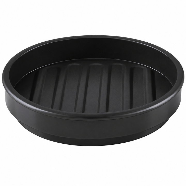 Stainless Steel Soap Dish, 5" x 5" x 1.5", Black Powder-Coated Finish, Rust-Resistant Bathroom Soap Holder