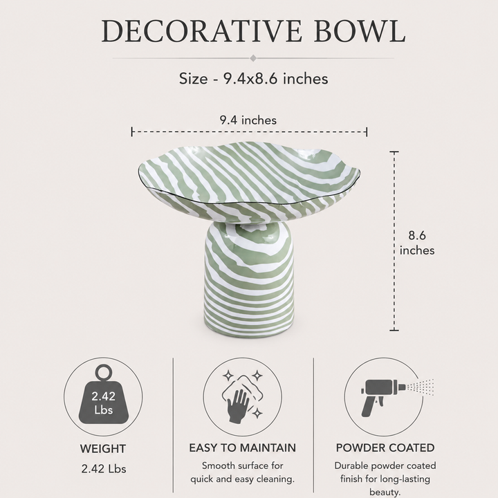 Decorative Striped  Bowl | Sculptural Décor