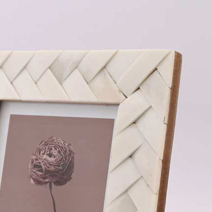 Braided Photo Frame/Ivory Bone/5*7Inch