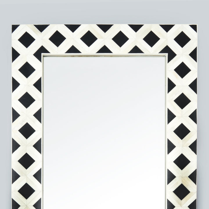 Mosaic Bone & Resin Inlay Reqtangular Mirror Frame