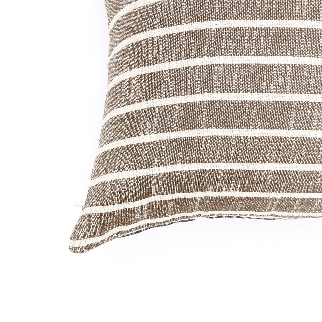 Double Sided Striped Cushion (Grey) 18"X18"(With Filler)