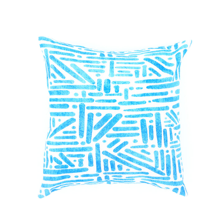 Seafoam Illusions Printed Pillow-Blue & White 18"X18"