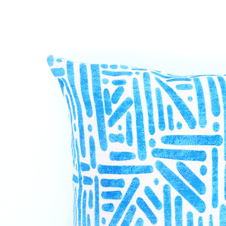 Seafoam Illusions Printed Pillow-Blue & White 18"X18"