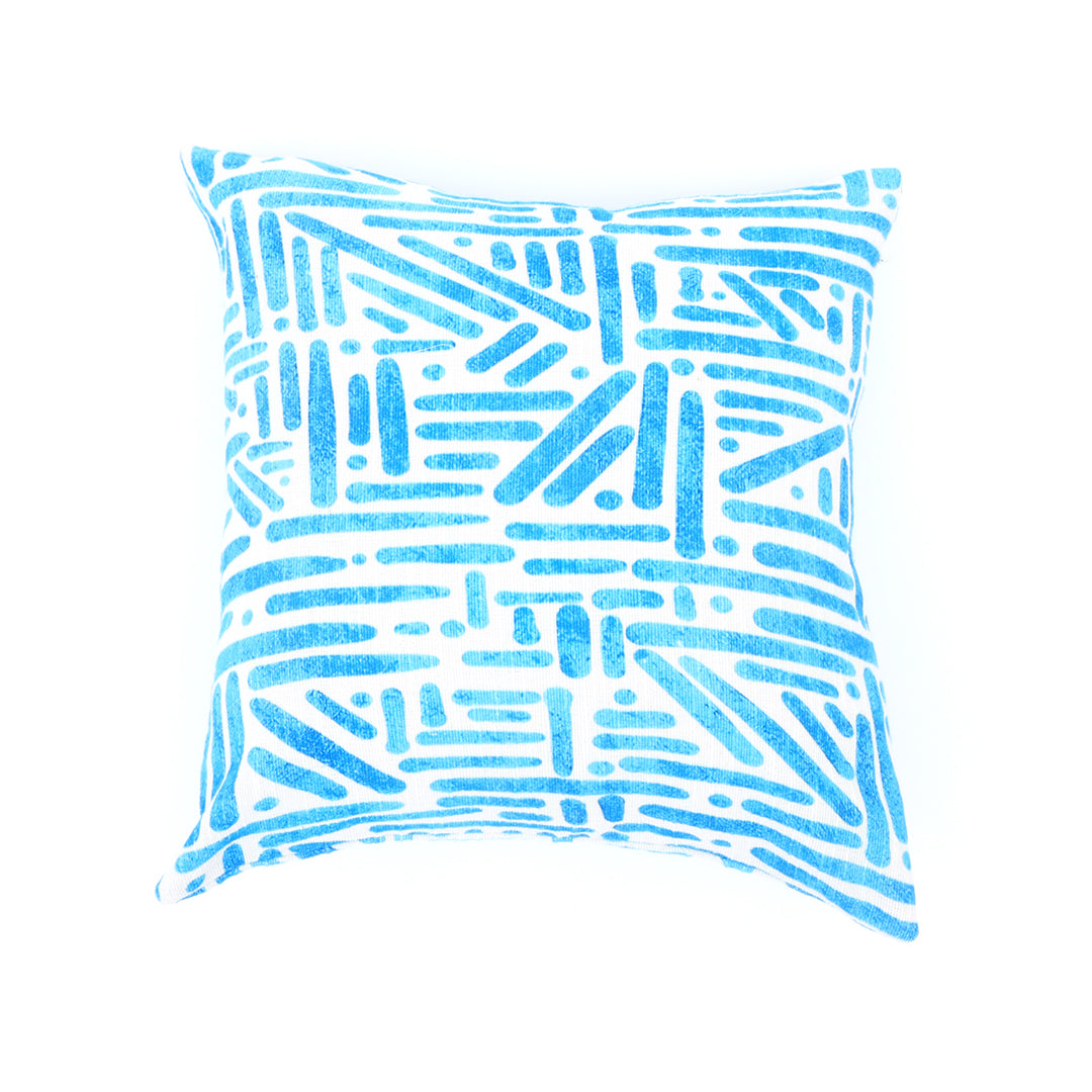 Seafoam Illusions Printed Pillow-Blue & White 18"X18"