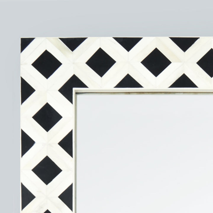 Mosaic Bone & Resin Inlay Reqtangular Mirror Frame