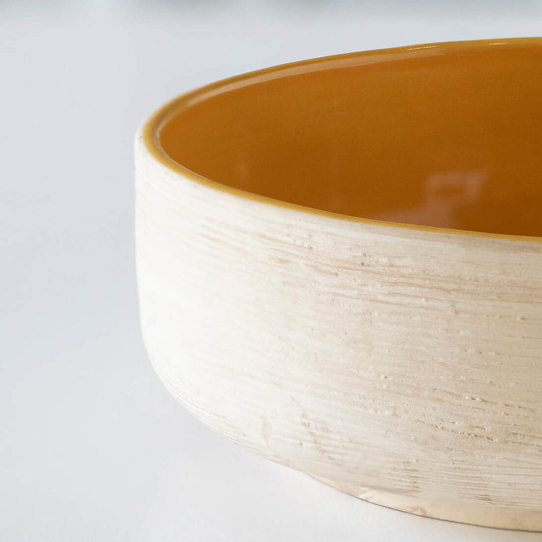 Amber Love Ceramic Salad Bowl