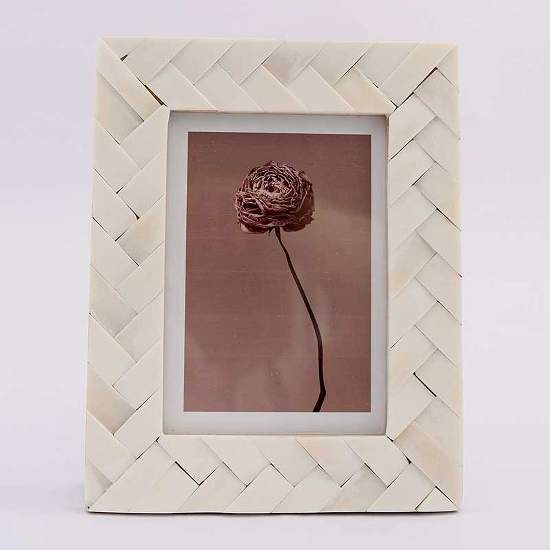 Braided Photo Frame/Ivory Bone/5*7Inch