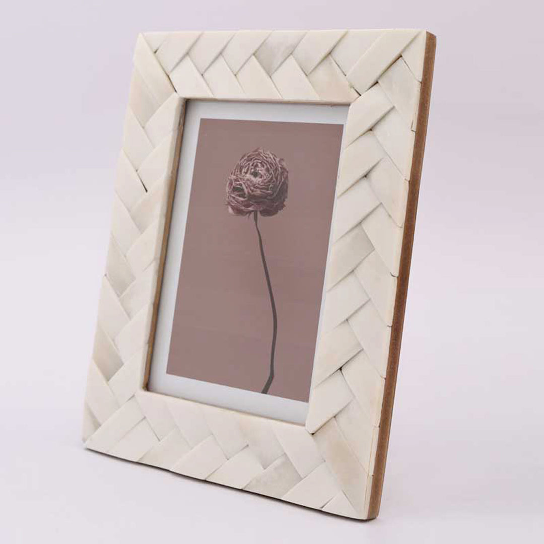 Braided Photo Frame/Ivory Bone/5*7Inch