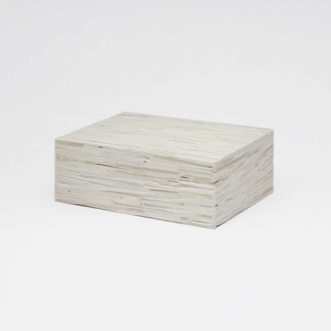 Chiseled Jewelry Box/Ivory Bone